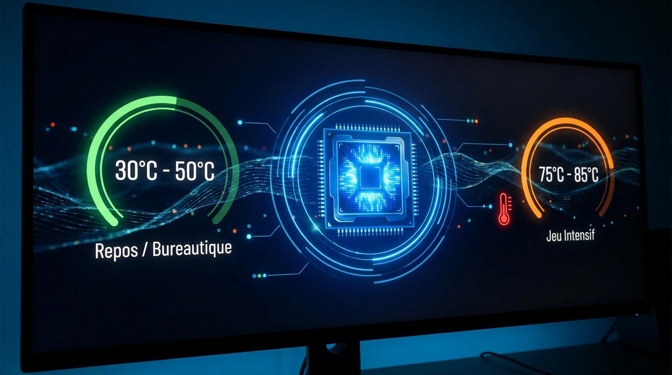 Surveillance de la température normale d'un processeur