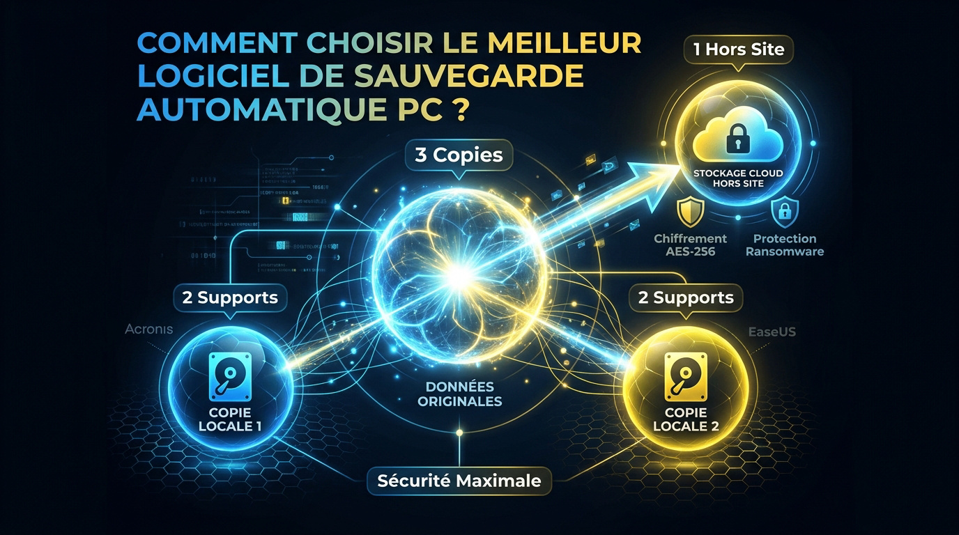 Technicien configurant un meilleur logiciel de sauvegarde automatique PC sur Windows
