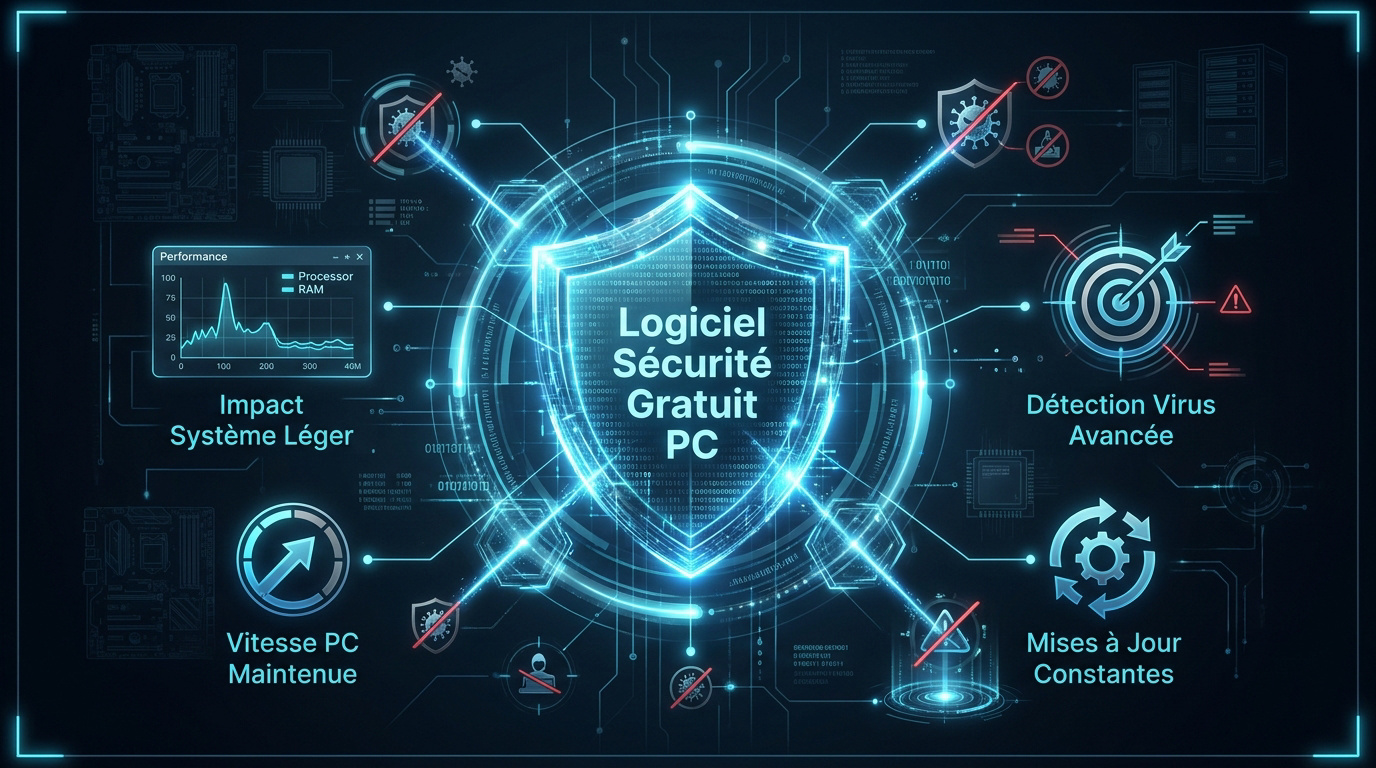 Comparatif visuel des performances des logiciels de sécurité gratuits pour PC en 2026