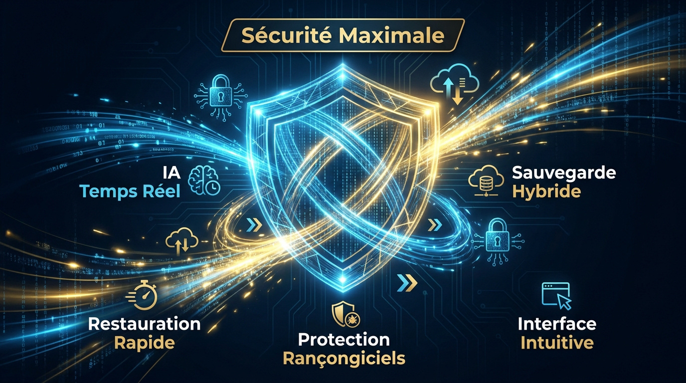Interface de sécurité et sauvegarde automatique protégée par intelligence artificielle