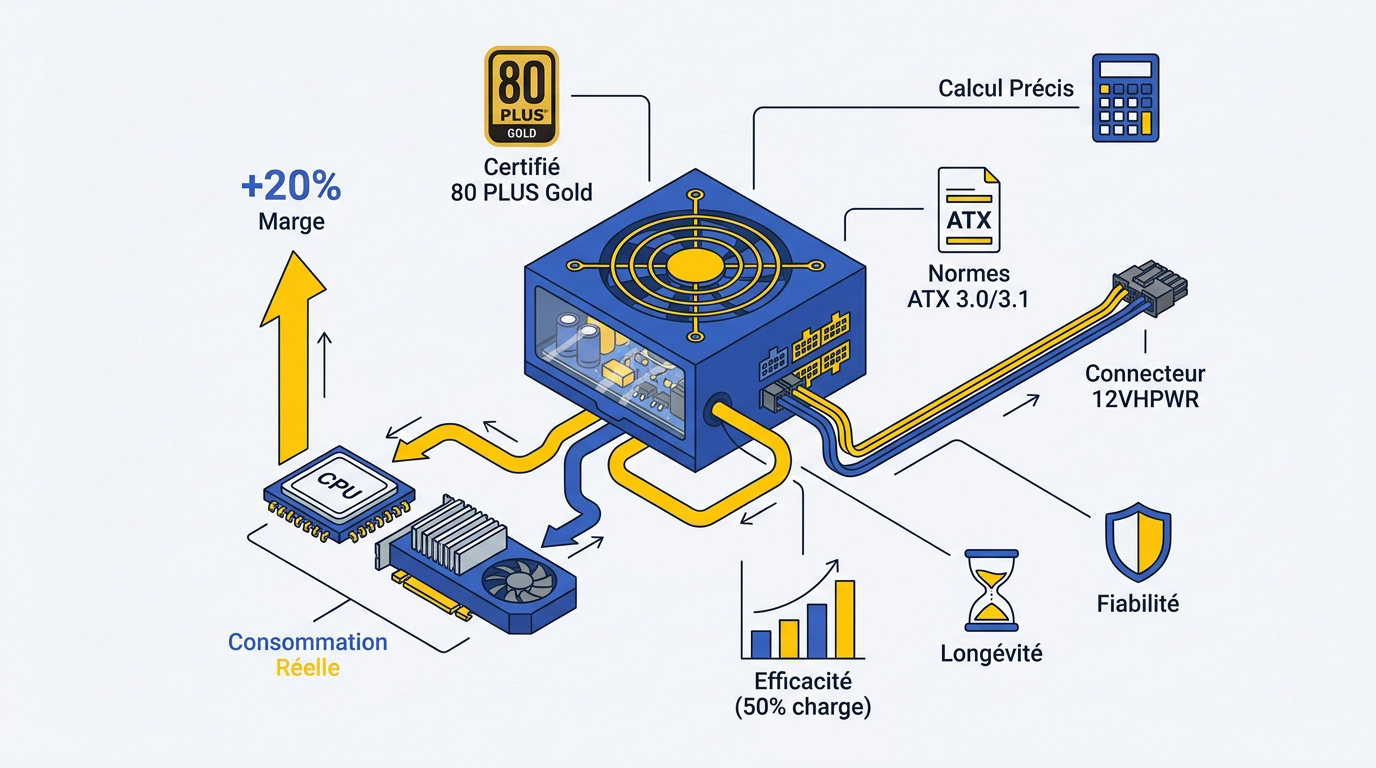 Bloc d'alimentation PC modulaire haute performance