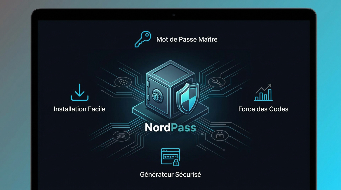 Interface du logiciel NordPass sur un ordinateur Windows