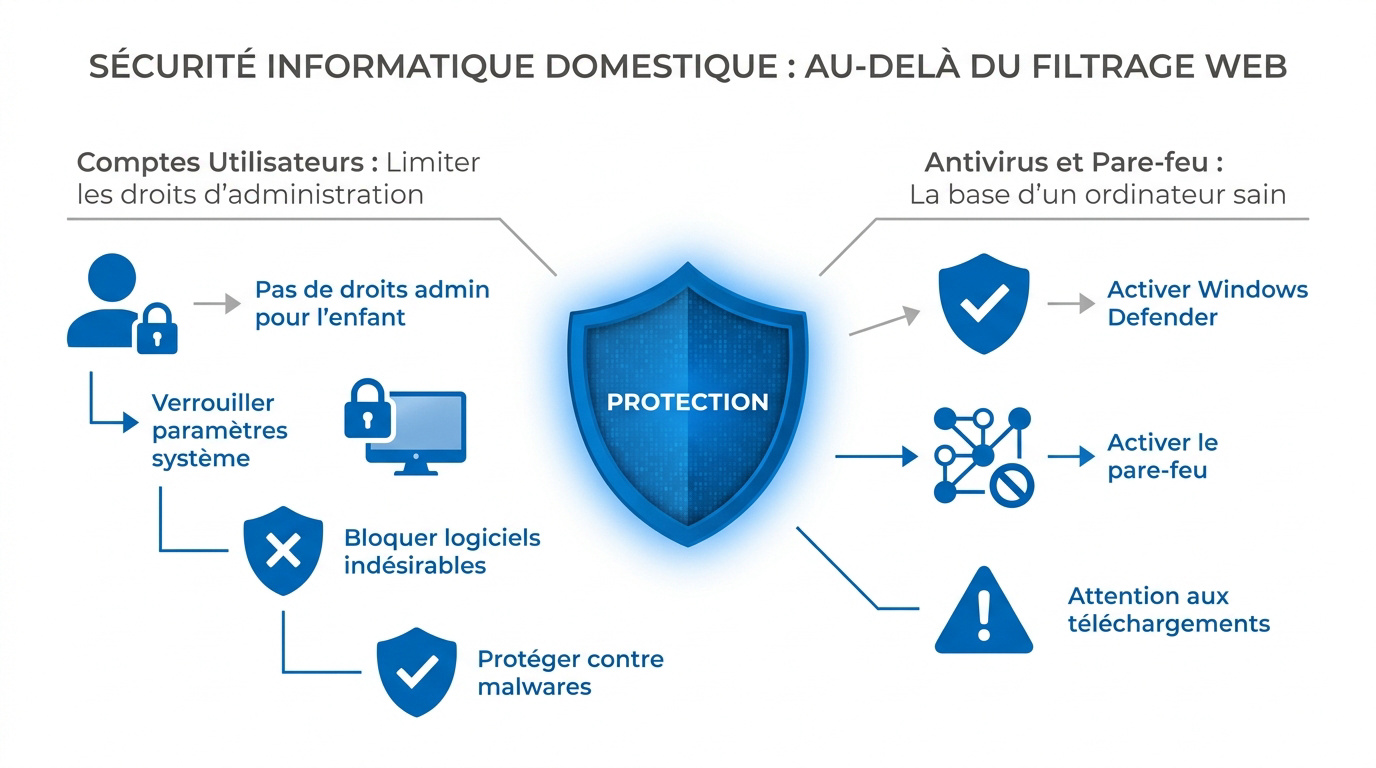 Ordinateur familial sécurisé avec contrôle parental